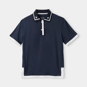 Boxy Polo - Navy/White