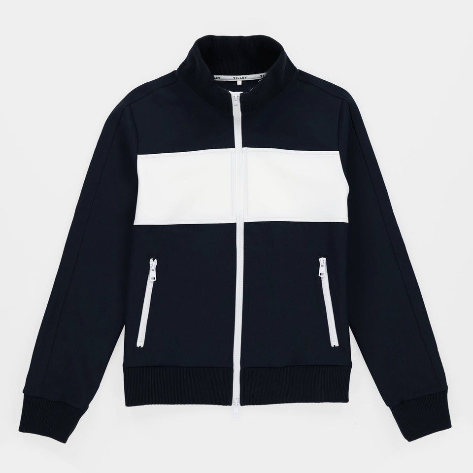 Warm Up Jacket - Navy/White