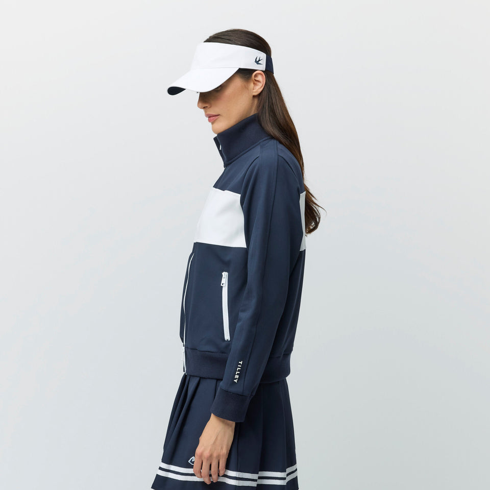 Warm Up Jacket - Navy/White