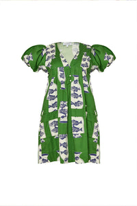 Wilkes Dress - Herring Green