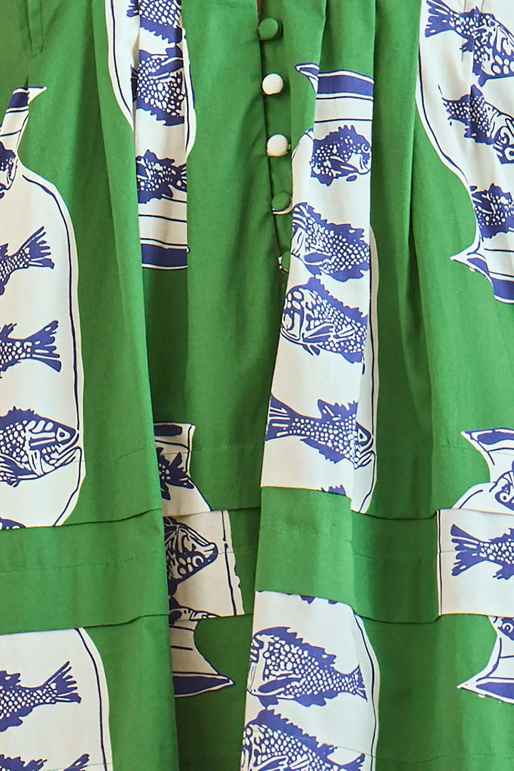 Wilkes Dress - Herring Green