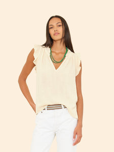 Bex Gauze Top - Oysterette