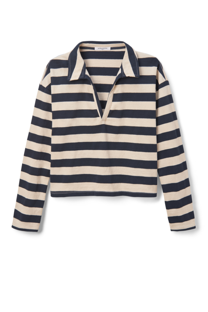 Alison Stripe - Natural/Navy