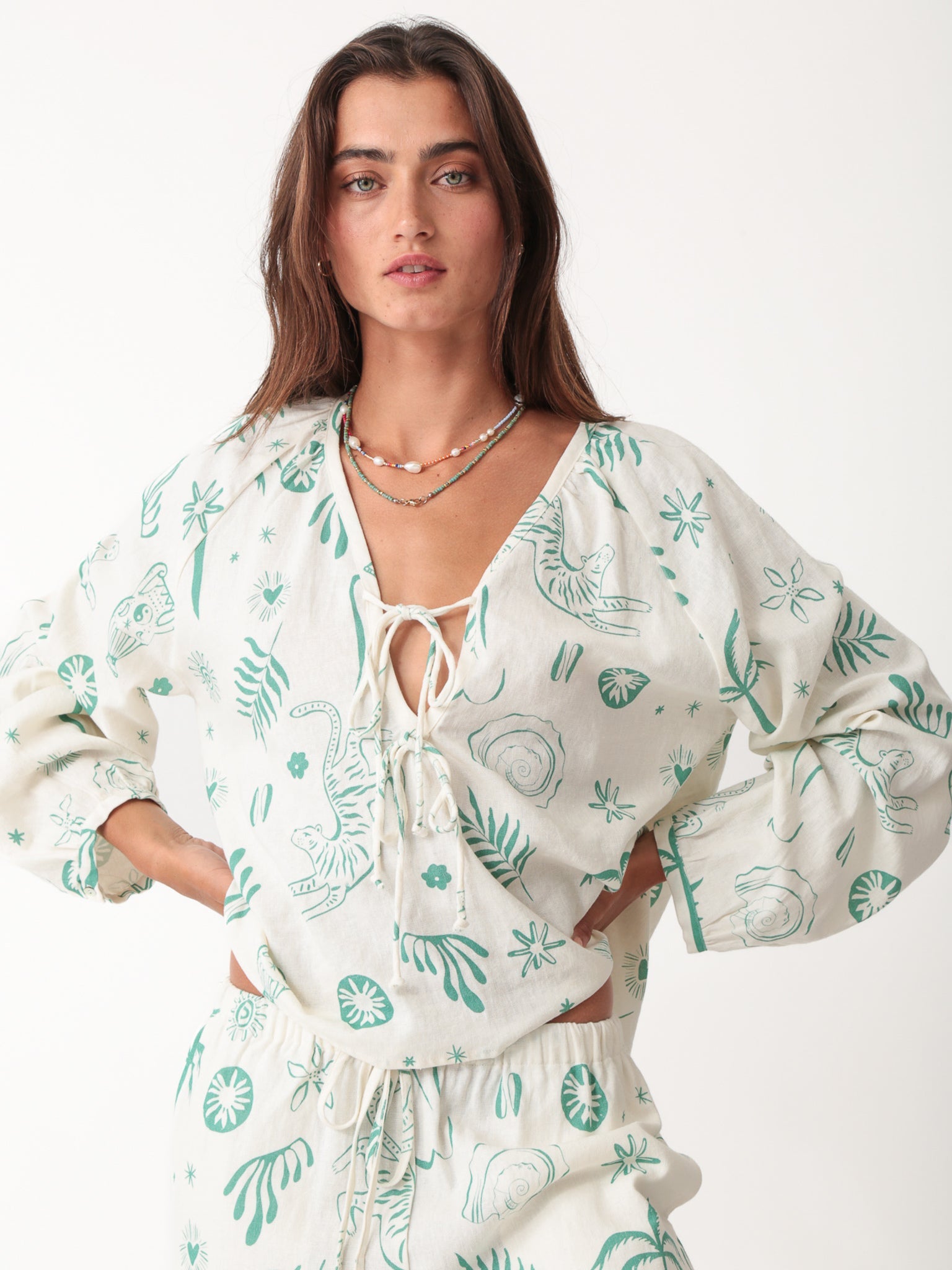 Meridian Tie Top - Dream Graphic