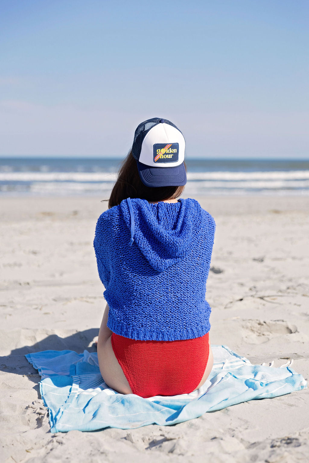 Golden Hour Trucker Hat - Navy