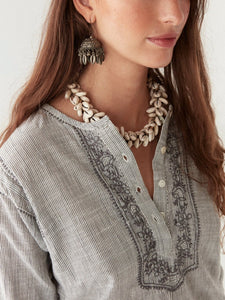 Cas Blouse - Blue Stripes