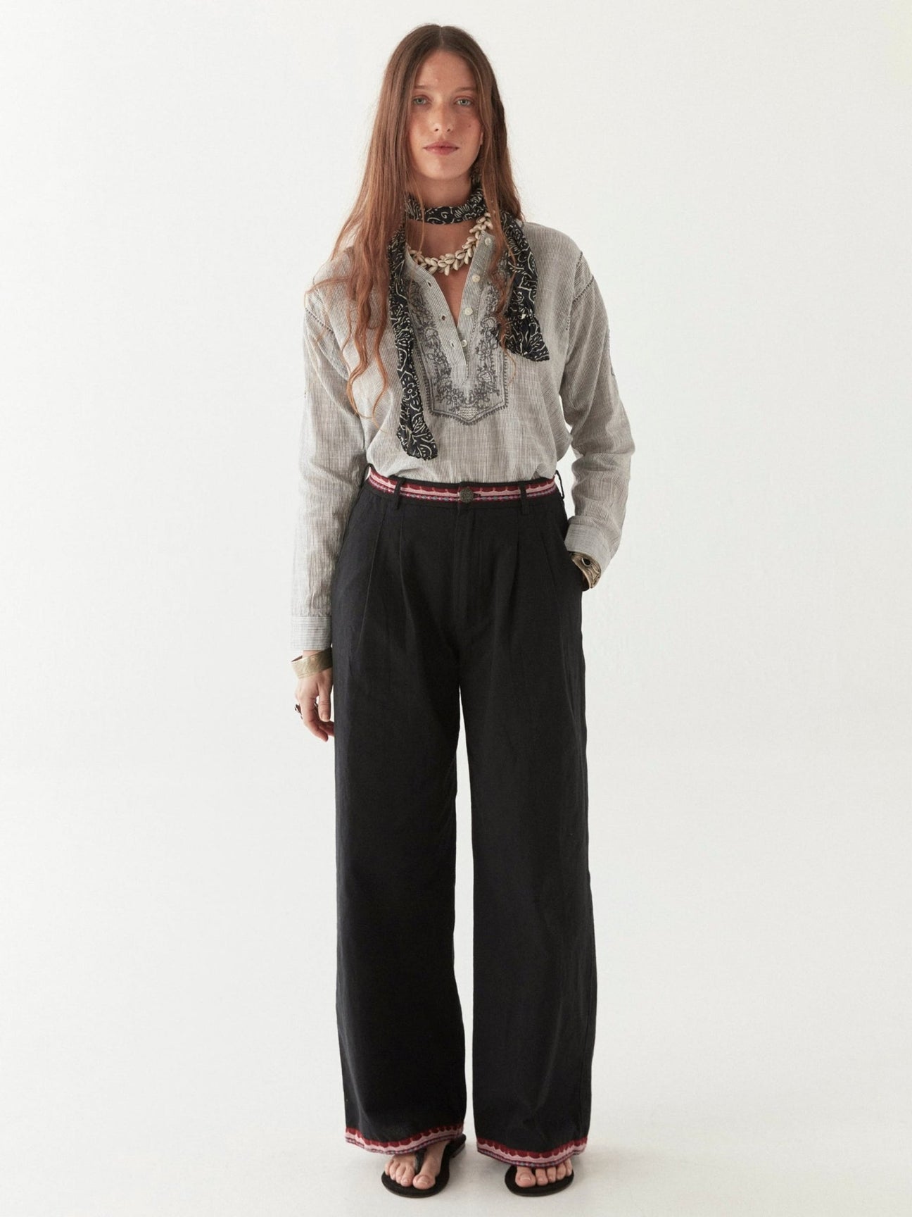 Cas Blouse - Blue Stripes
