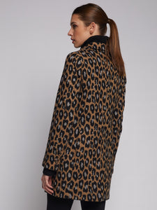 Oxford Coat - Leopard Knit Jacquard