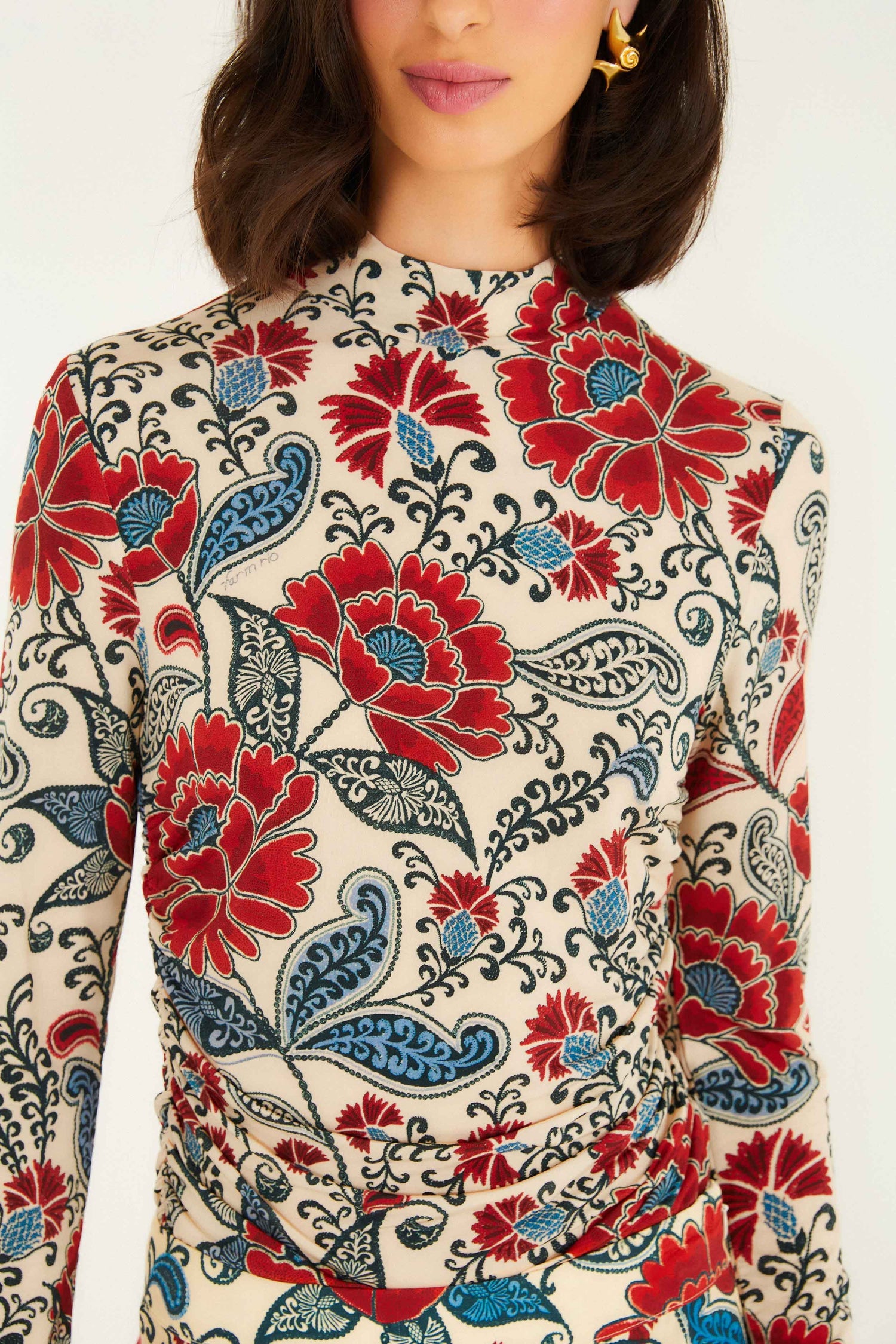 Francesca Sand Jersey Blouse