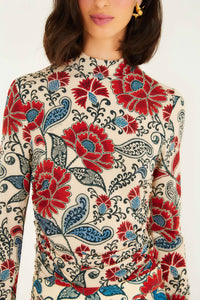 Francesca Sand Jersey Blouse