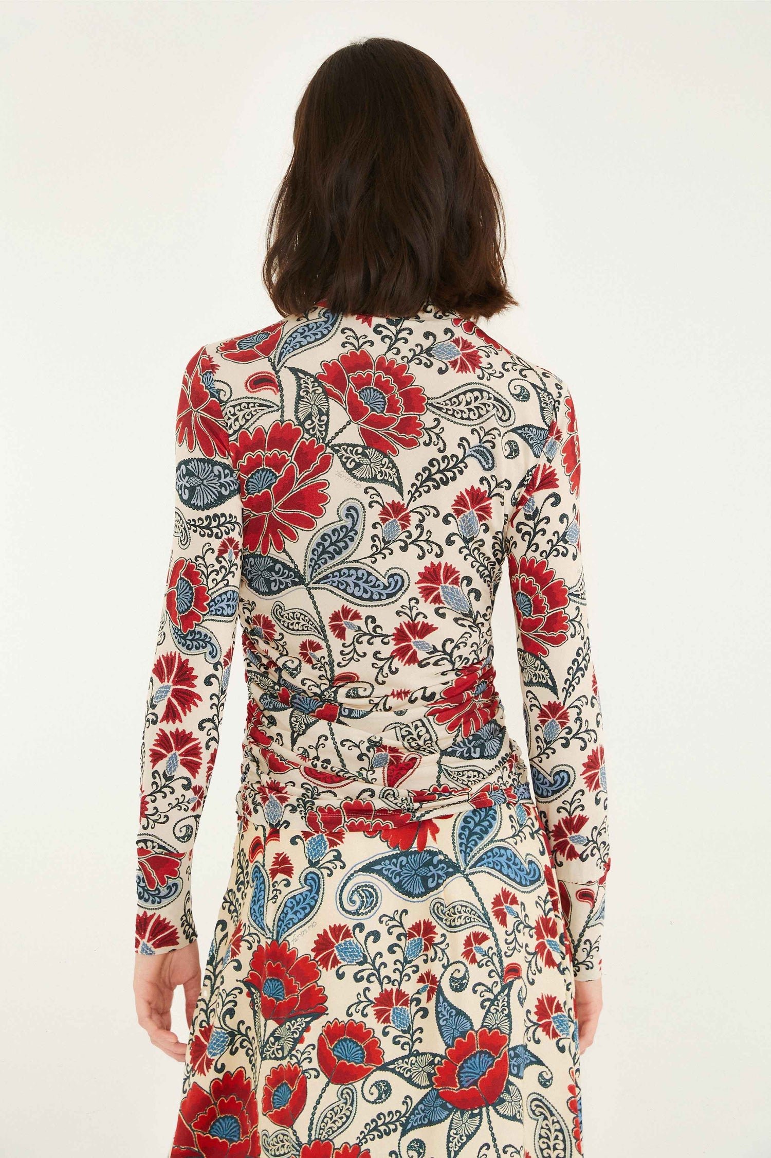 Francesca Sand Jersey Blouse
