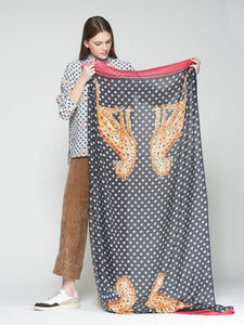 Leopard and Star Print Scarf