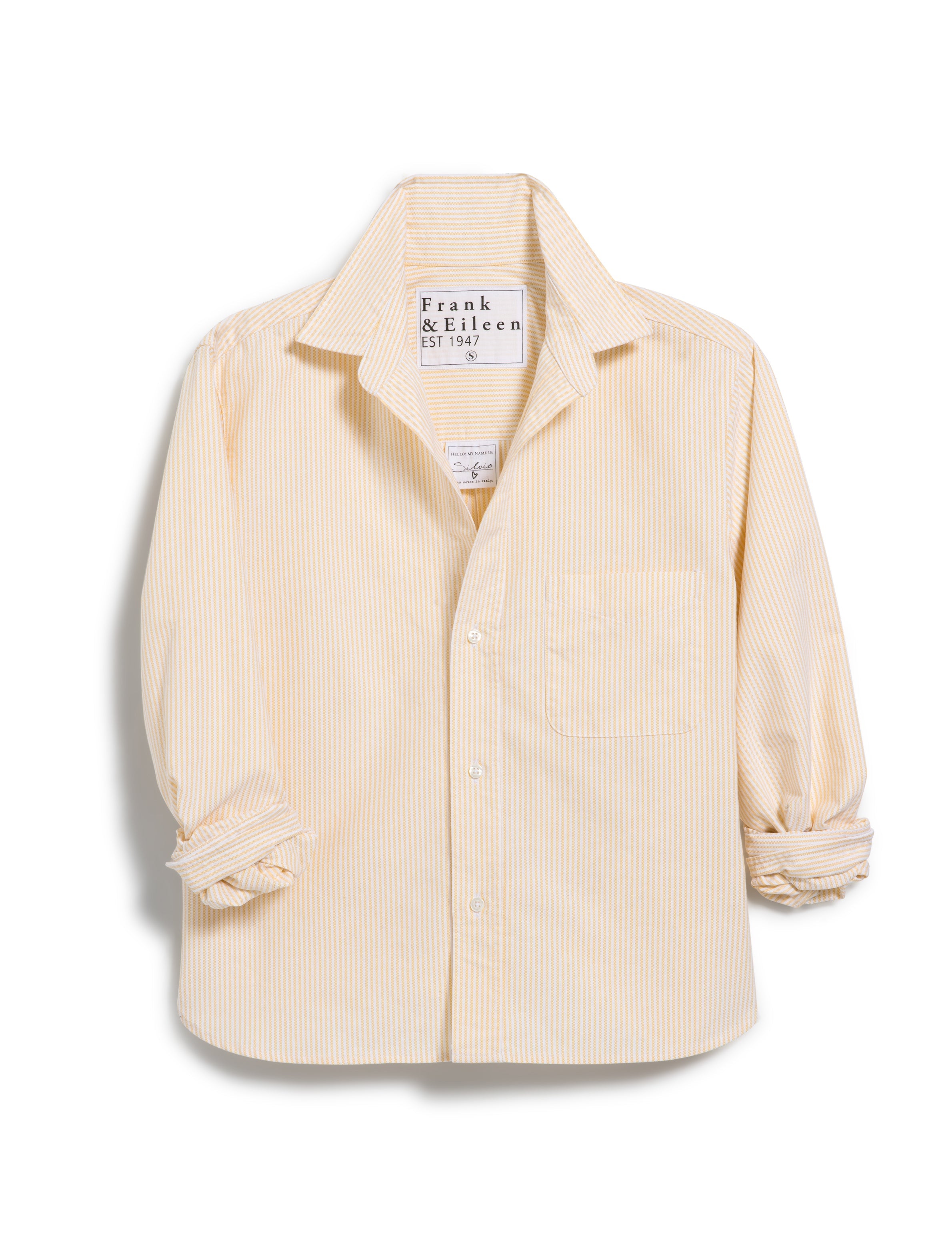Silvio Untuckable Button-Up Shirt - Yellow Stripe