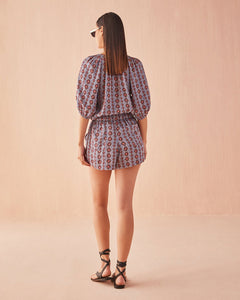 Isla Blouse - Omari Hibiscus