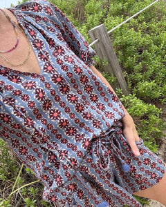 Isla Blouse - Omari Hibiscus