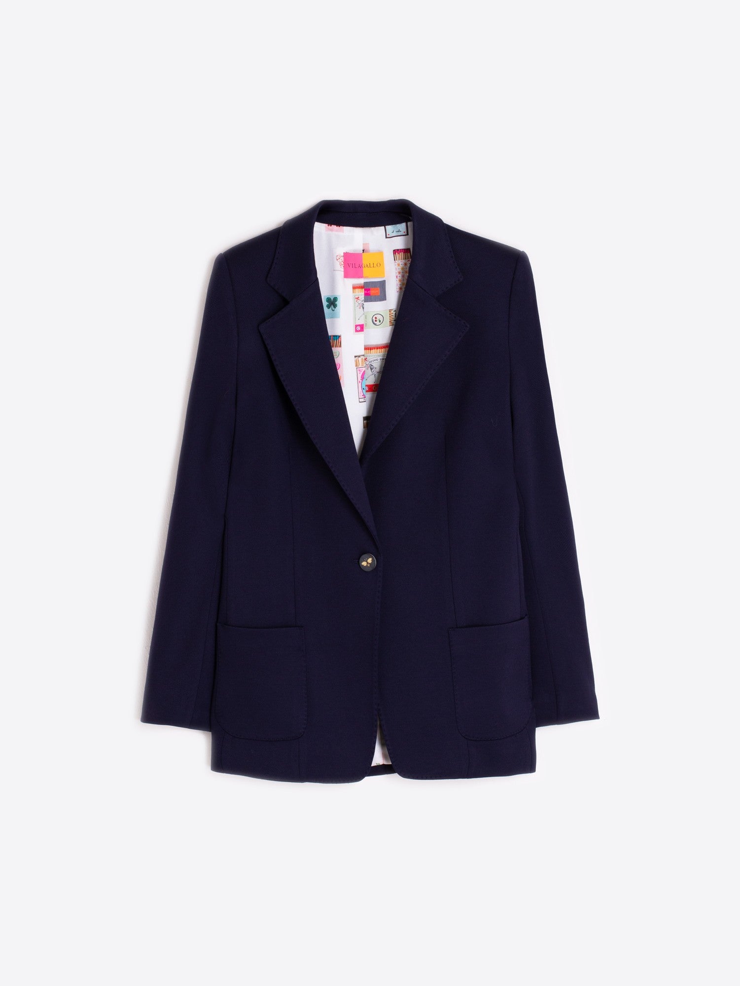 Navy Blazer FUN Letter Buttons