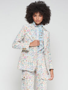 Floral Corduroy Blazer