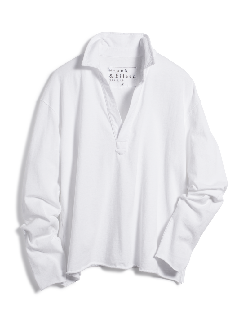 Patrick Popover Henley - Heritage Jersey White