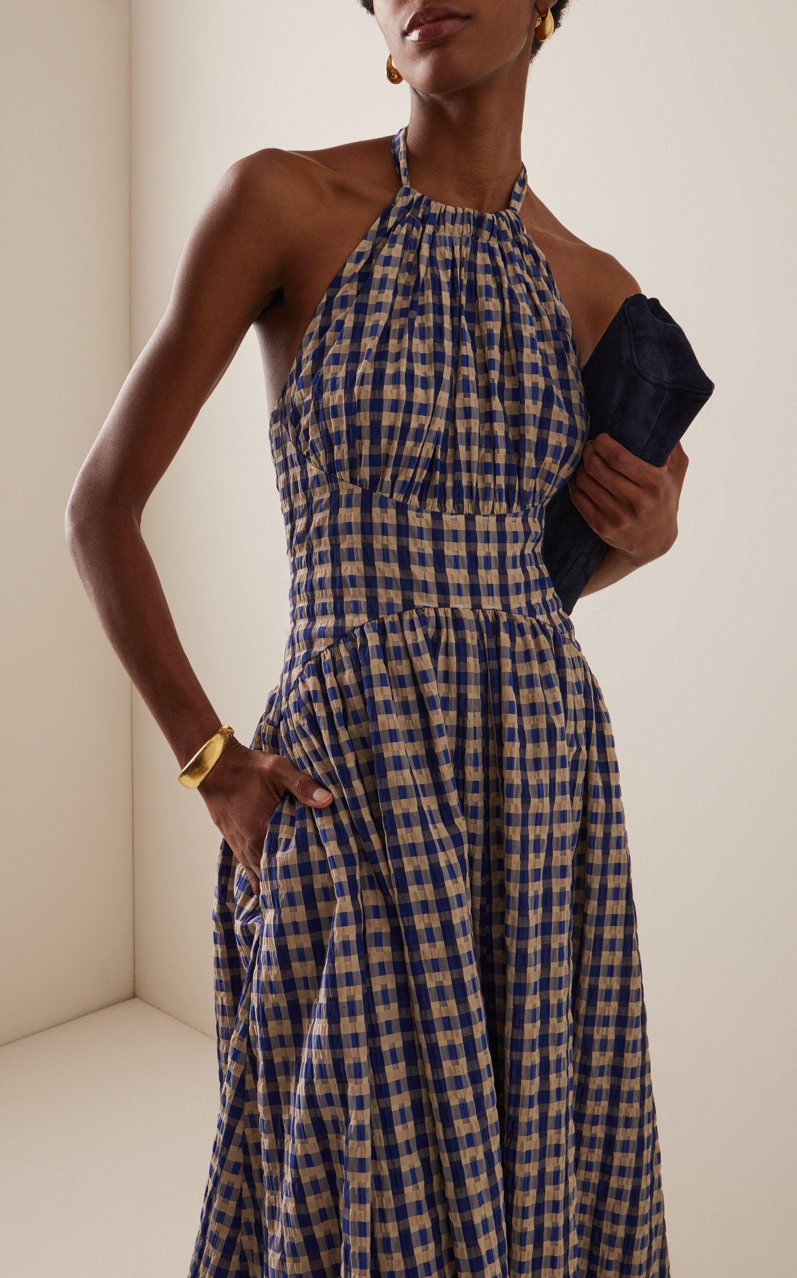 Halter in the Name of Love - Navy Check