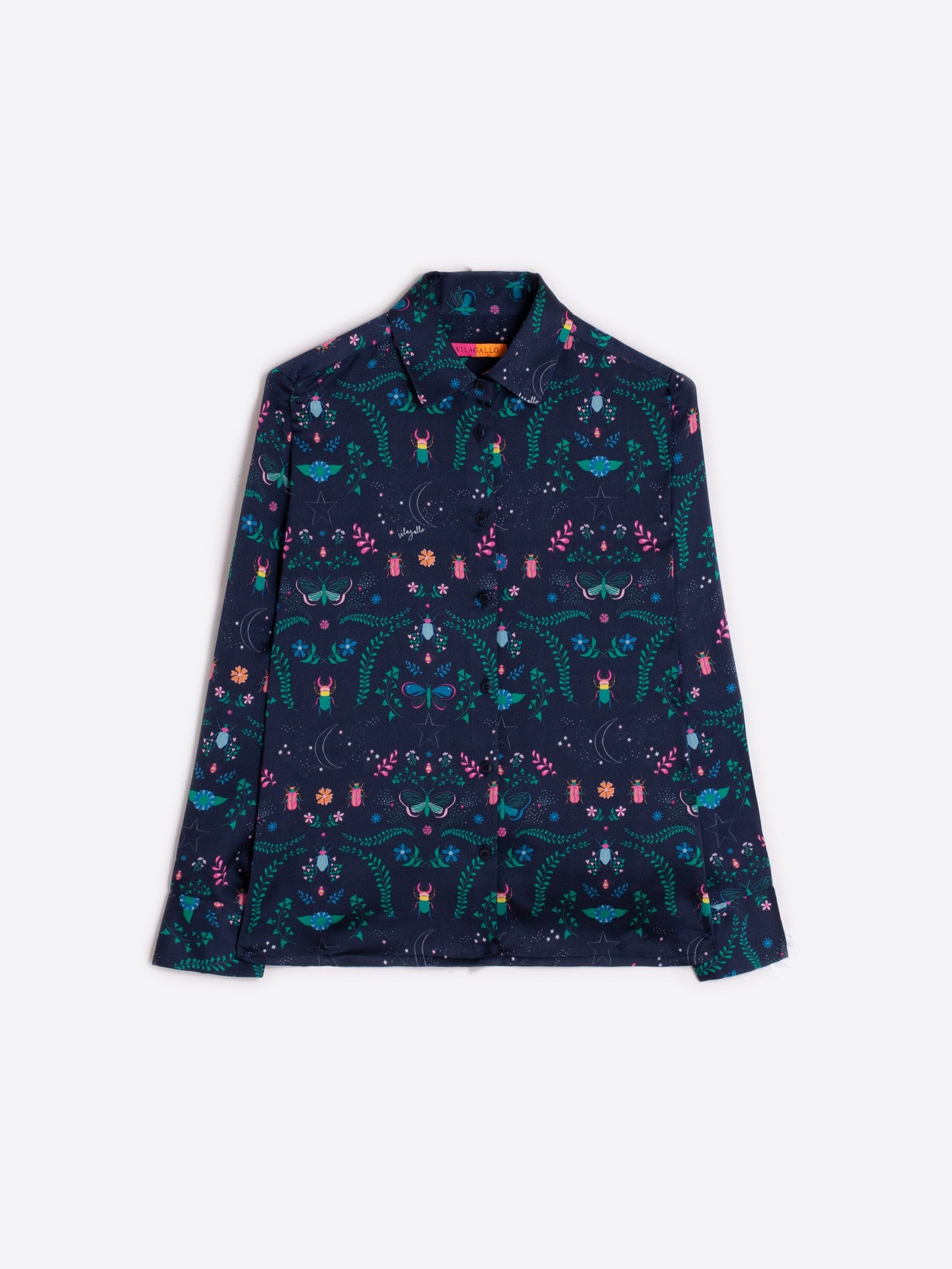 Isa Shirt - Navy Insect Print