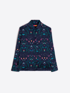 Isa Shirt - Navy Insect Print