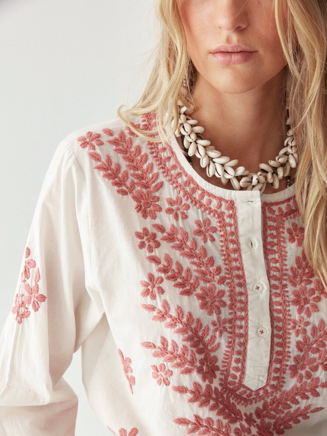 Shyla Blouse - Chikan Blossom
