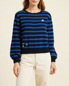 Ryann Sweater - Navy/Blue Stripe