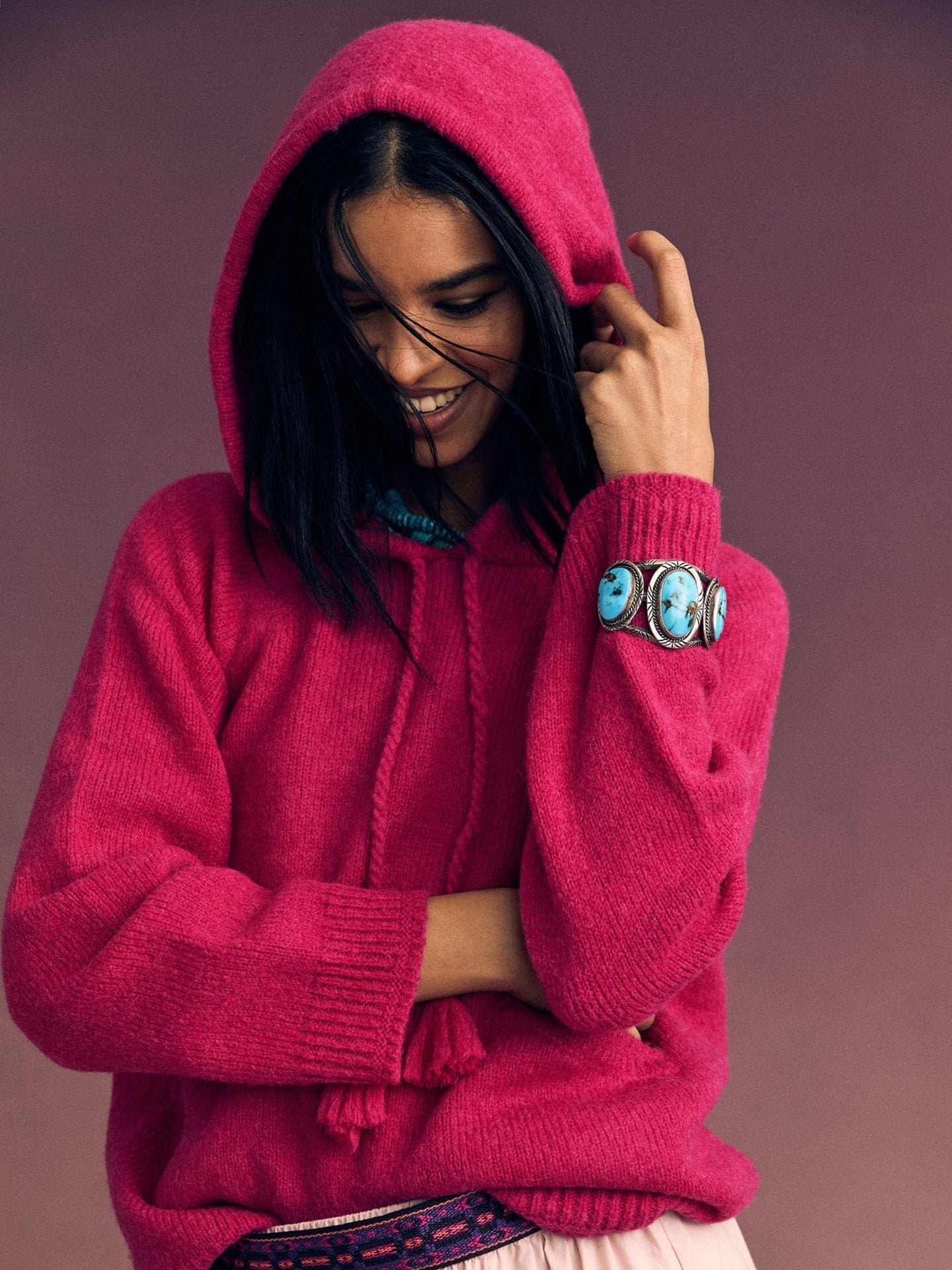 Kayla Sweater - Brilliant Pink