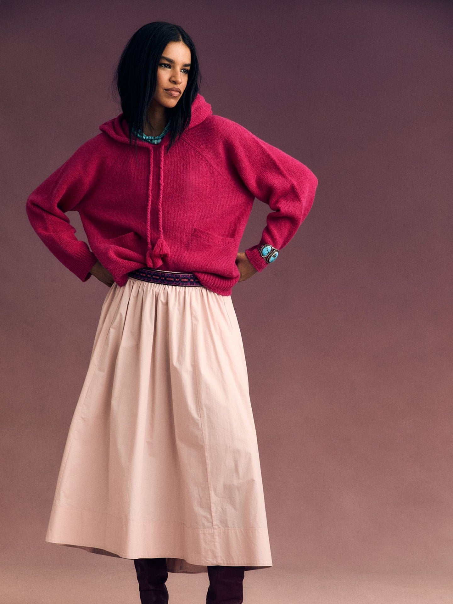 Kayla Sweater - Brilliant Pink