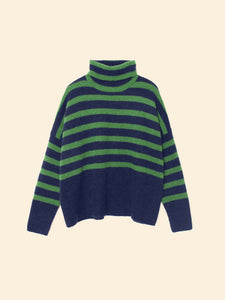 Brady Sweater - Navy/Pine