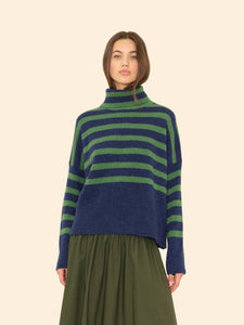 Brady Sweater - Navy/Pine