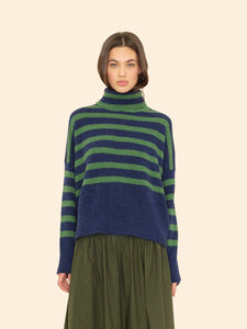 Brady Sweater - Navy/Pine