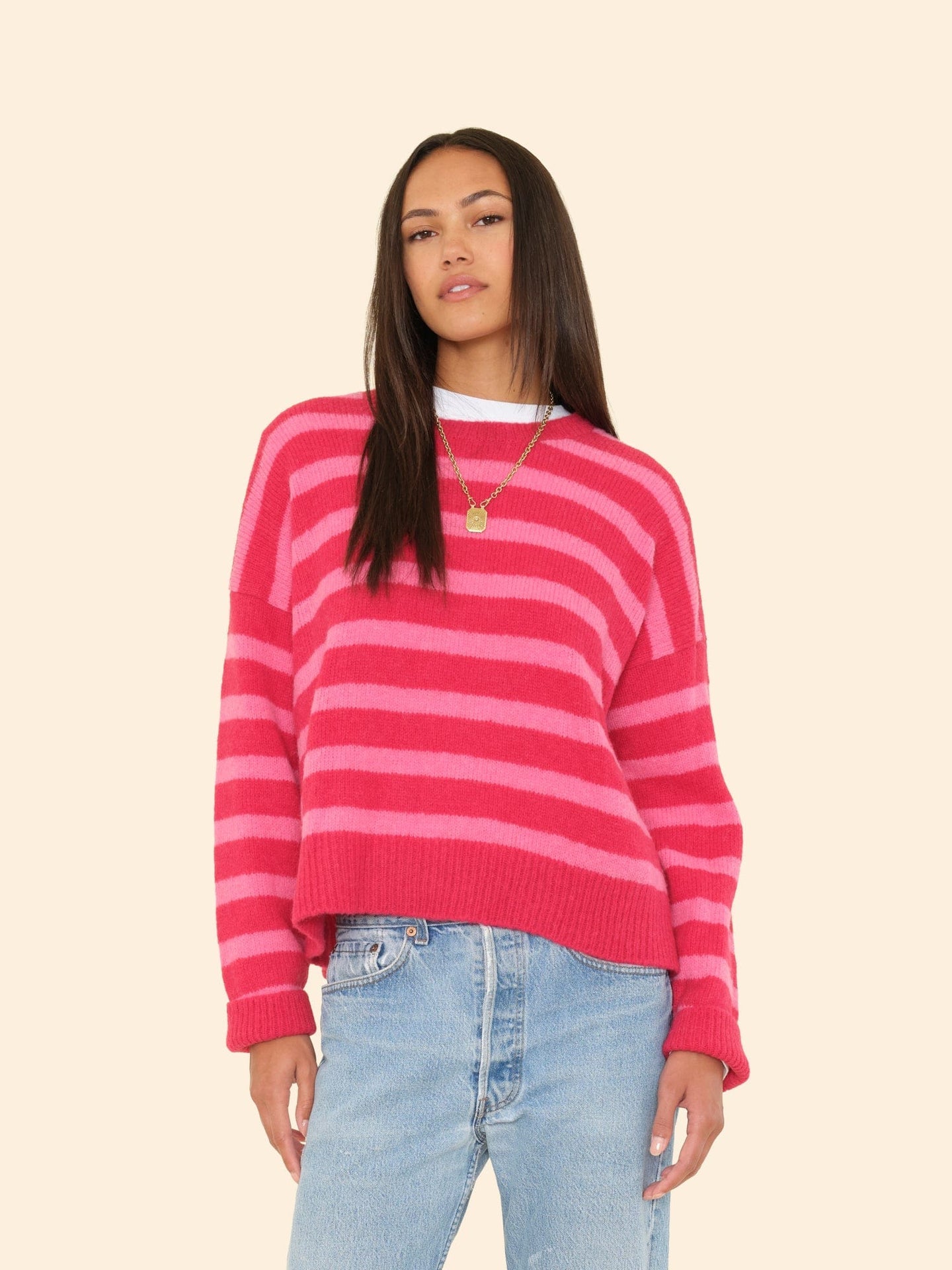 Lela Sweater - Red Rose