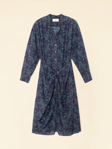 Alana Dress - Navy/Green