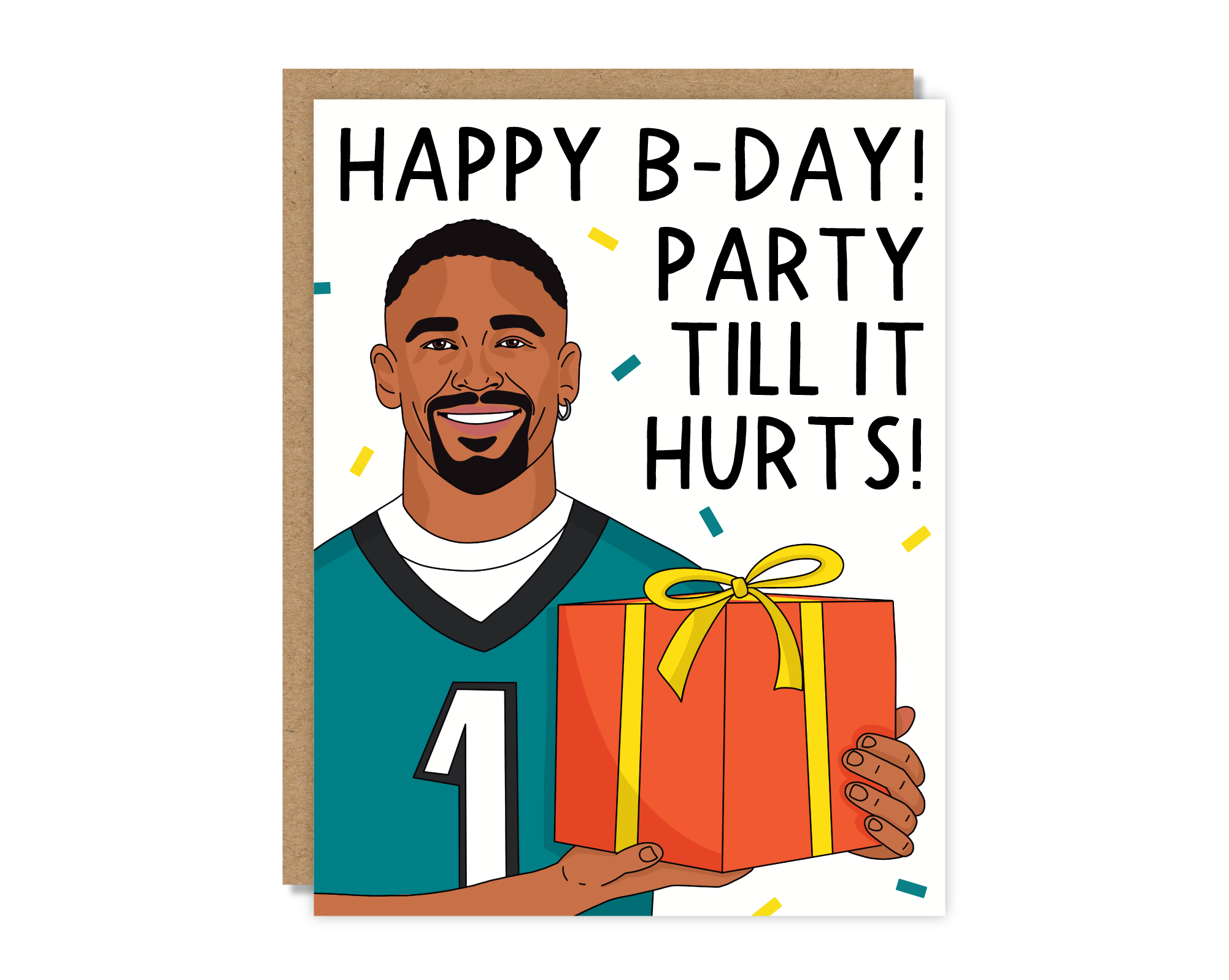 Party Till It Hurts! Eagles Jalen Hurts Birthday Card