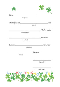 Gratitude: LUCKY To Know You Stationery Package (Prompts)
