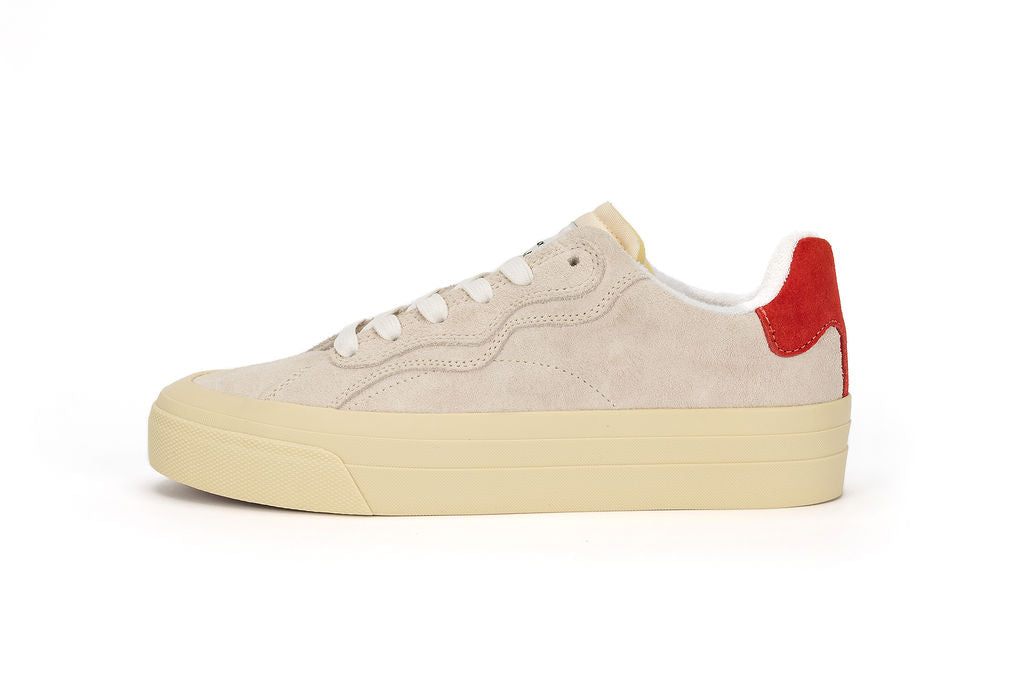 No Name - Suede Off White Red